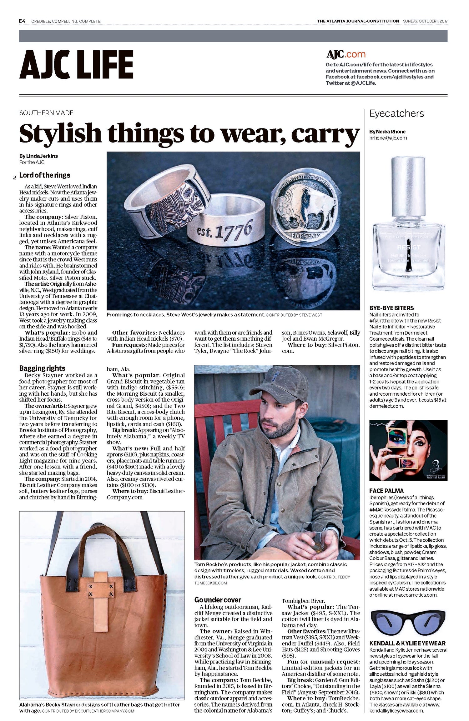 Atlanta-Journal Constitution: Stylish things to wear, carry