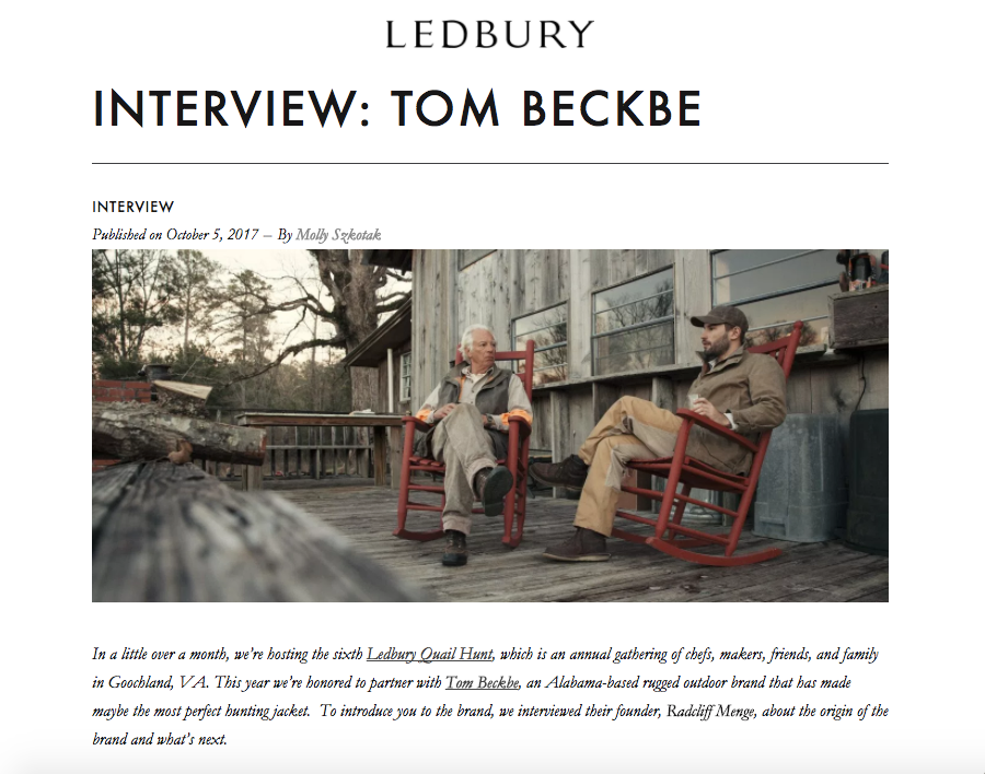 Interview with Ledbury