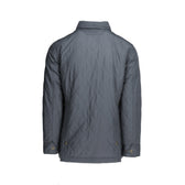 Braddock Quilted Jacket by Tom Beckbe shown from the back, with a collar and buttons, featuring water-resistant insulation.
