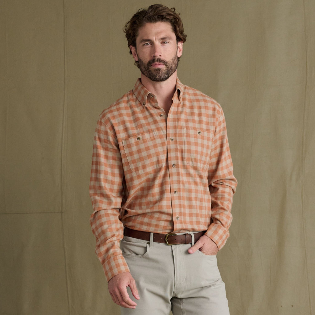 Dixon Brushed Cotton Twill Shirt