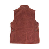 Tom Beckbes limited edition Fox Red Kinsman Vest features a high collar, sleeveless design, and adjustable side tabs.