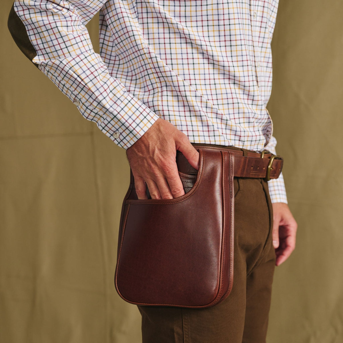 Leather LoPro Shell Bag