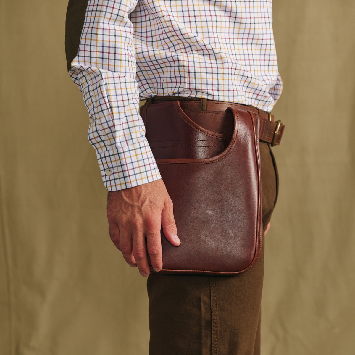 Leather LoPro Shell Bag