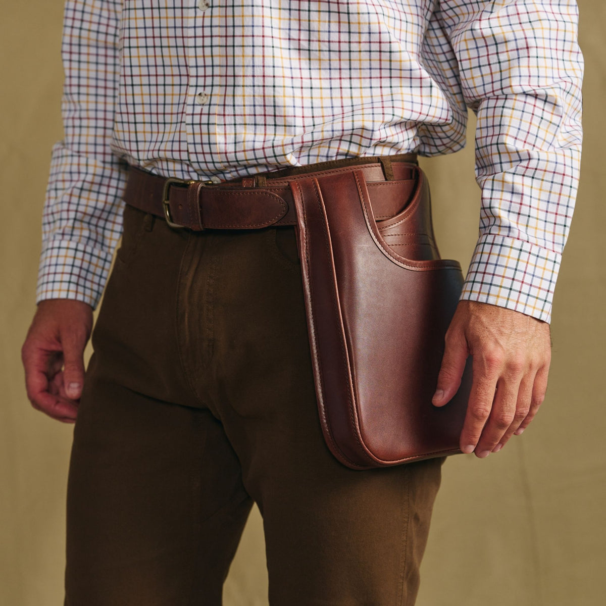 Leather LoPro Shell Bag