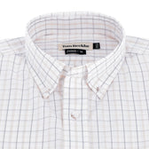 A Monroe Poplin Shirt by Tom Beckbe, mens medium, white plaid cotton—designed for breathable all-day comfort.