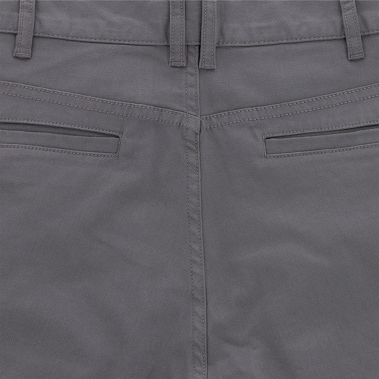 Close-up of Tom Beckbe's Reid Straight Leg Cotton Chino Pant back with belt loops, seam, and two welt pockets.