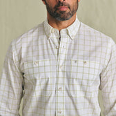 Man wearing the Tom Beckbe Tidewater Shirt with two chest pockets, standing against a plain background.