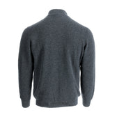 Back of Tom Beckbe Farris Waffle Knit Quarter Zip men’s sweater—your cold-weather staple on plain white background.