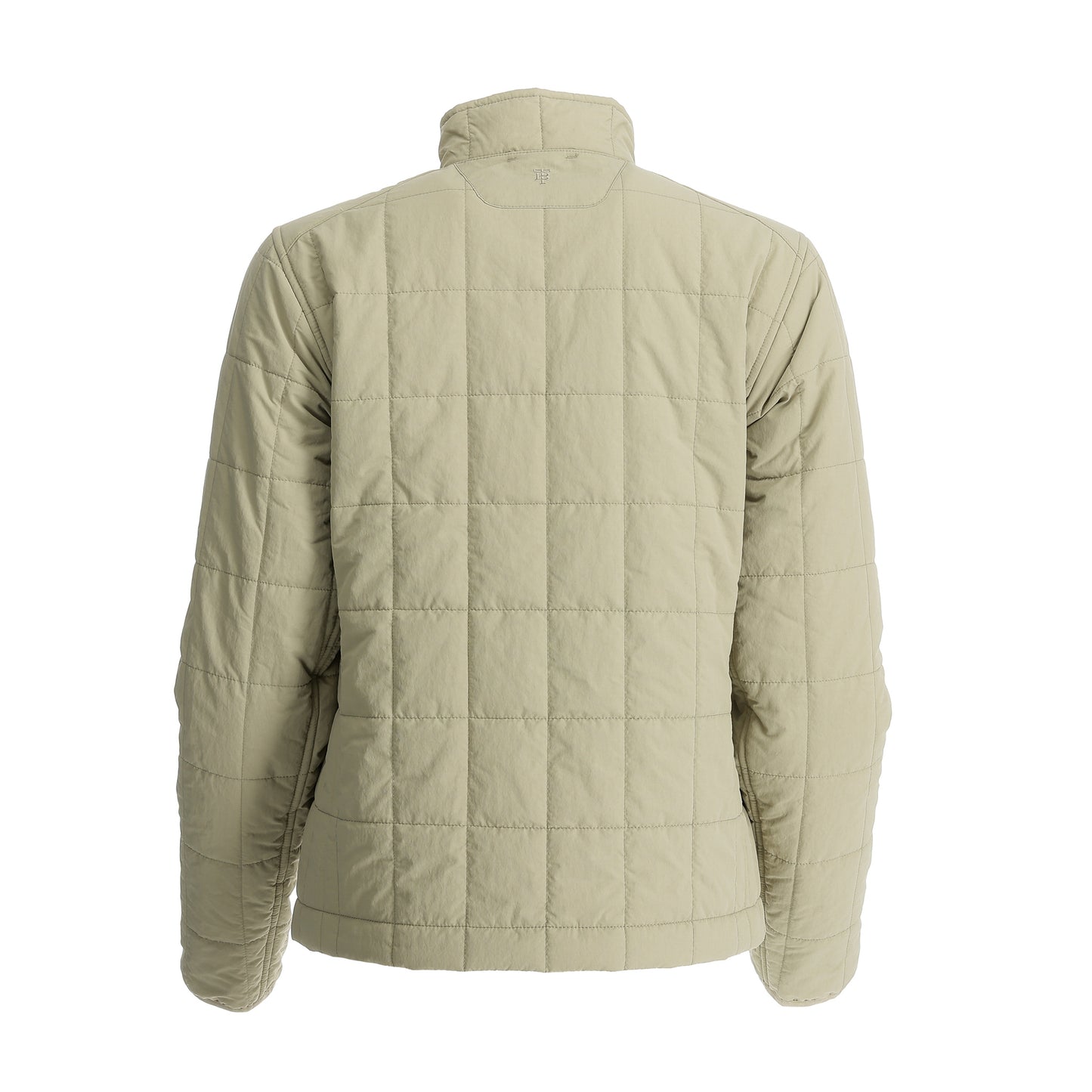 Women’s Tyler Quilted Jacket by Tom Beckbe shown from the back, with a high collar, square quilting, and REPREVE® fill.