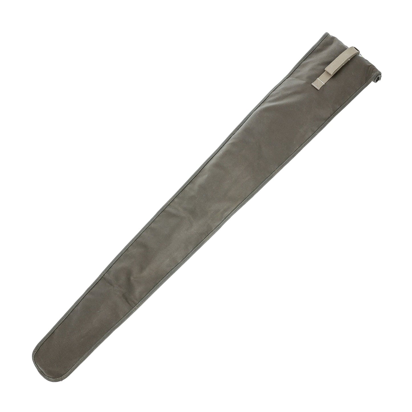 The Tom Beckbe DU Roll Top Gun Sleeve is a long, gray padded case with a strap for waterfowl hunting gear or cue sticks.