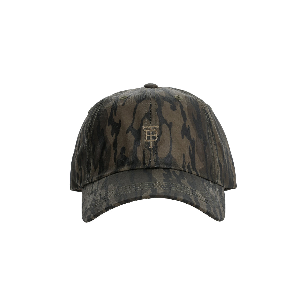 Waxed Cotton 6-Panel Hat in Mossy Oak Original Bottomland - Cattle Brand